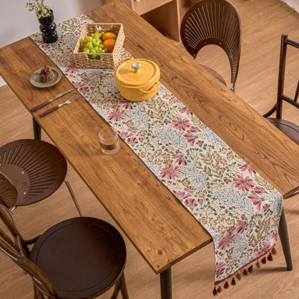 Pink Garden Table Runner