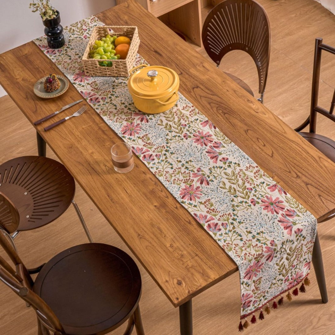 Pink Garden Table Runner