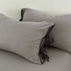 Colour Block Side Tie Pillowcase Set