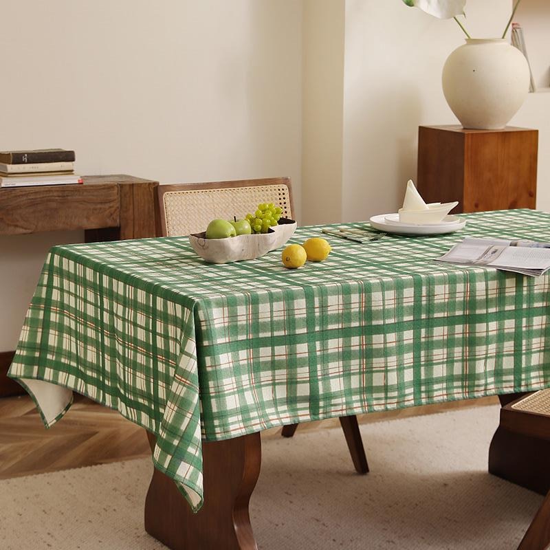 Moss Plaid Tablecloth