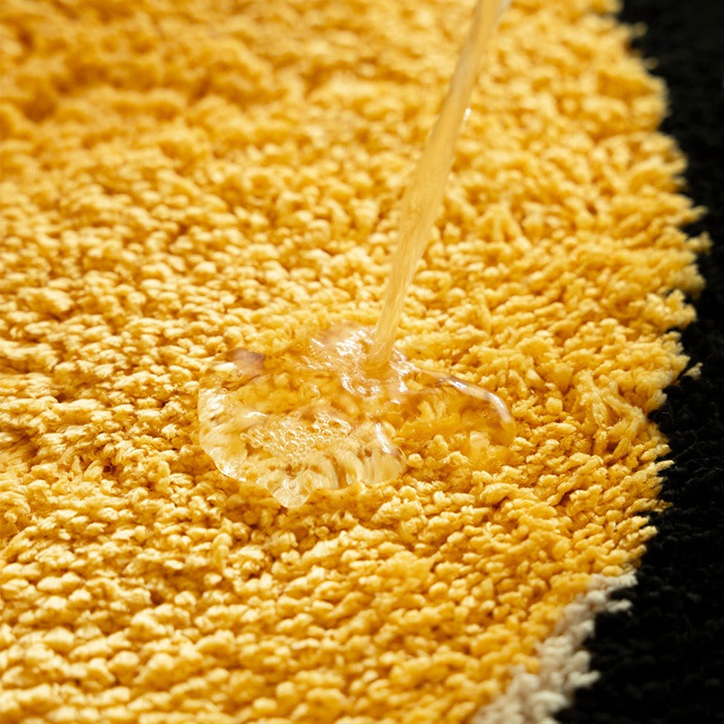 Yellow Fluffy Bath Mat