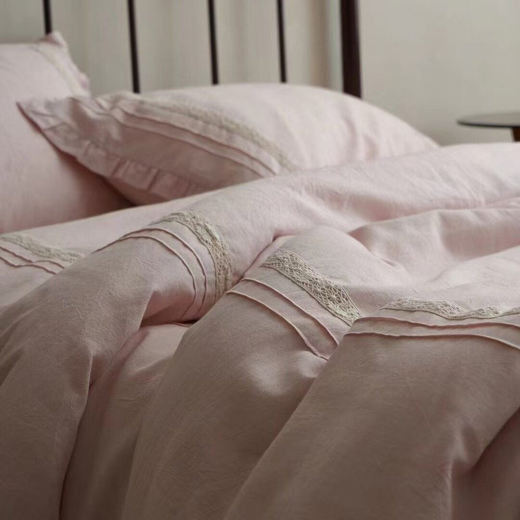 Dreamy Lace Trim Bedding Set