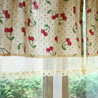 Vintage Cherry Lace Cabinet Curtain