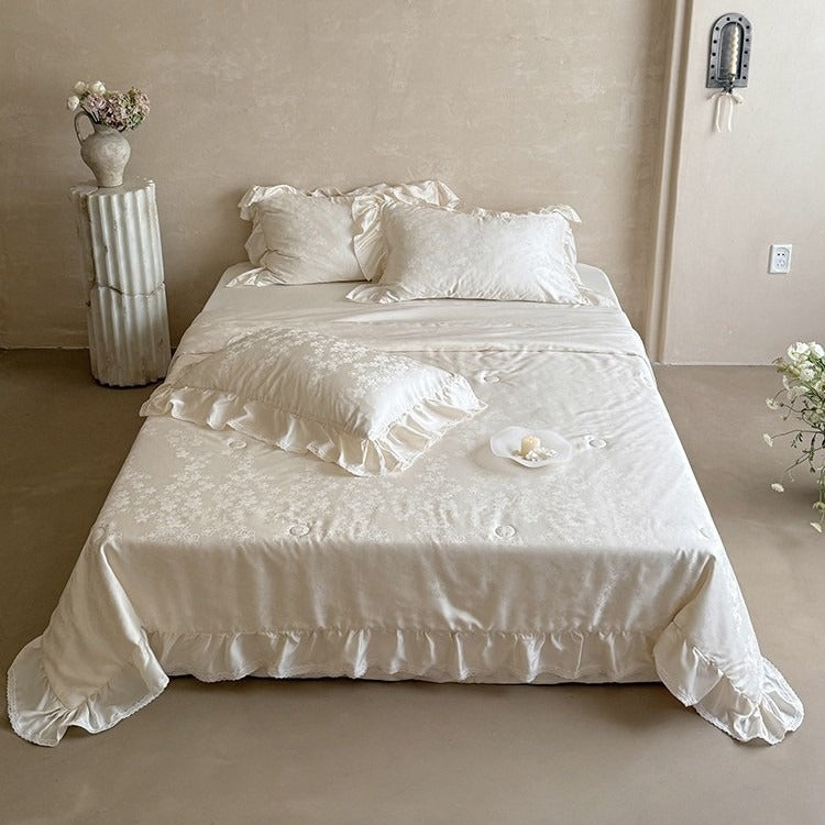 Flower Shower Summer Quilted Blanket