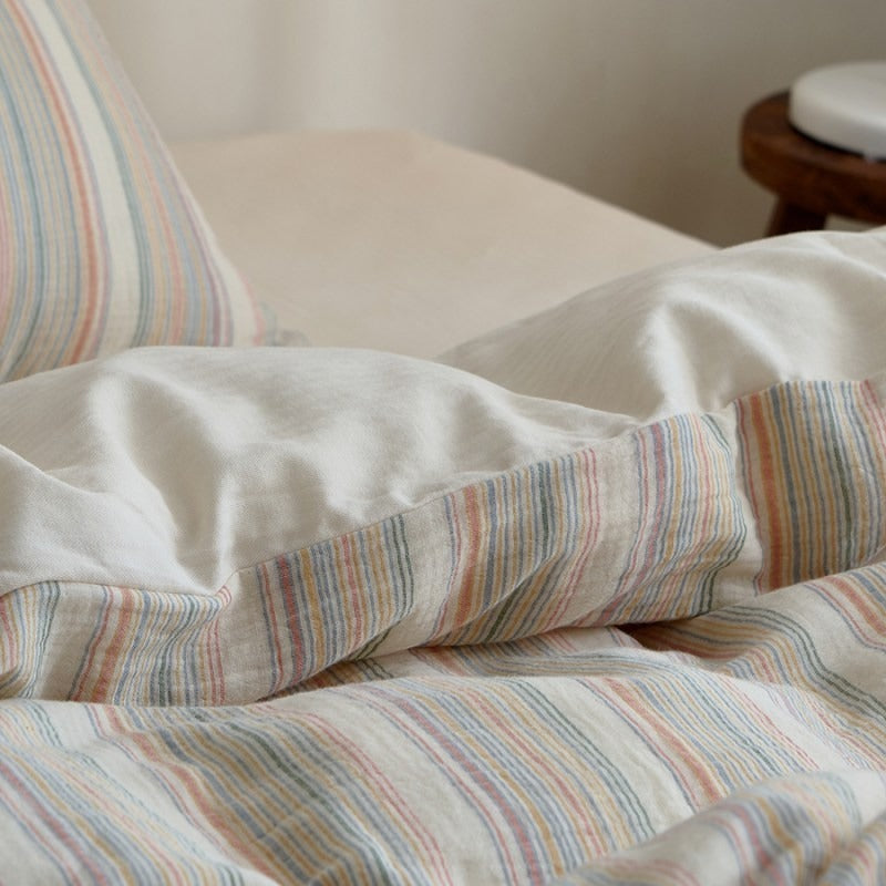 Rainbow Stripe Bedding Set