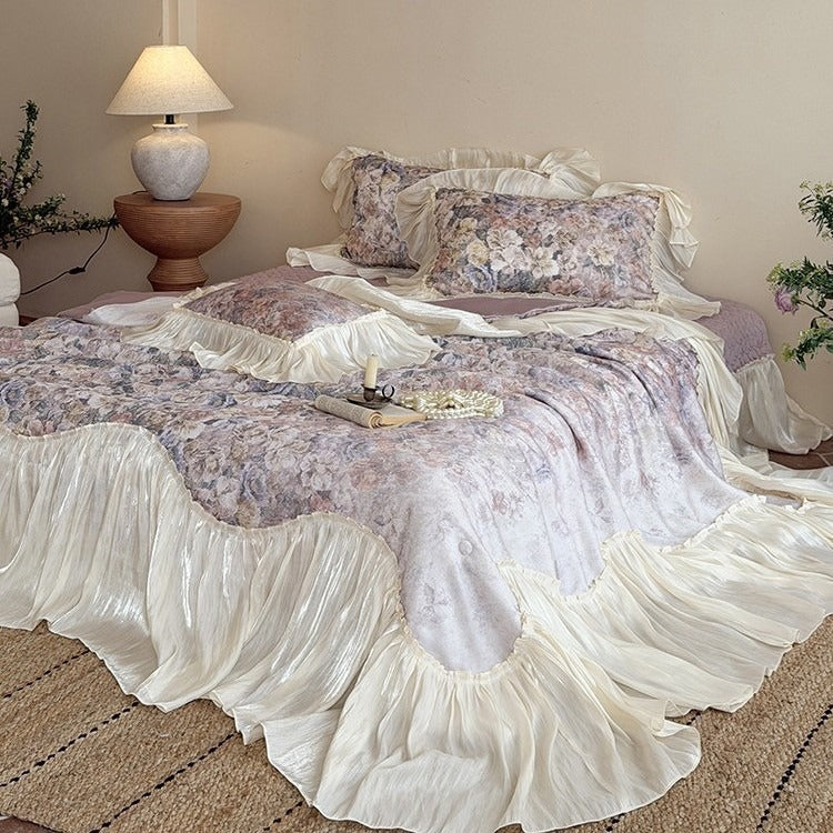 Pearl Garden Summer Quilted Blanket