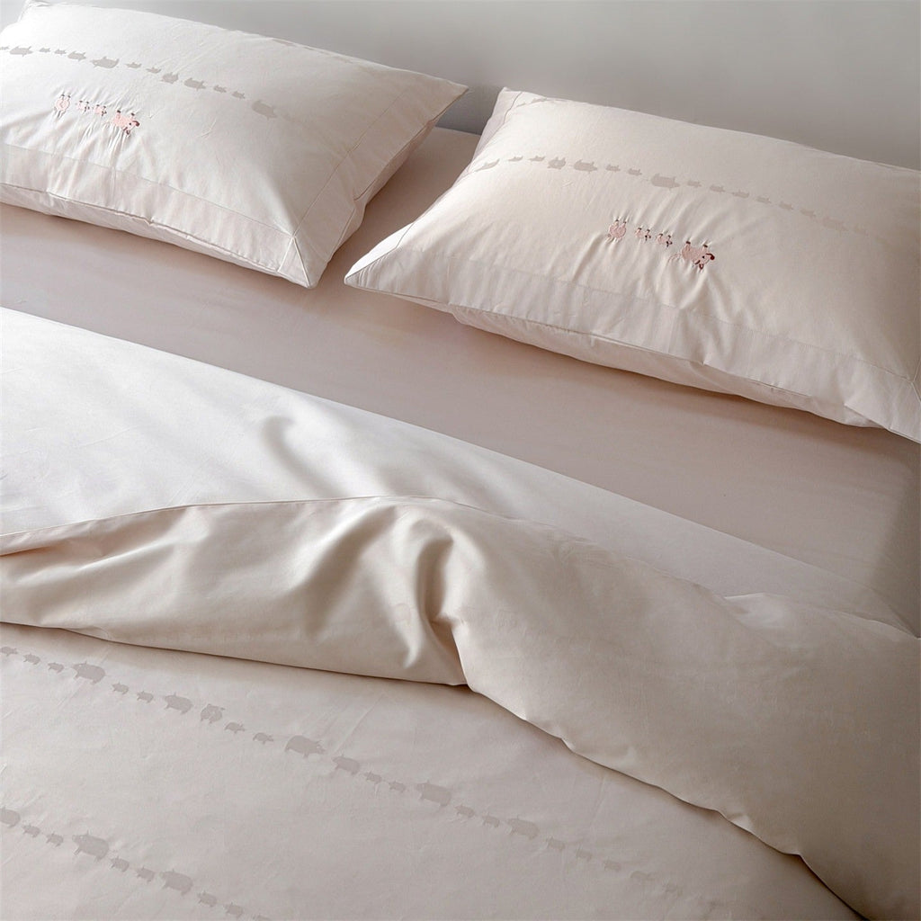 Blush Piglet Stripe Bedding Set