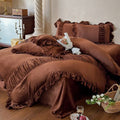 Chateau Ruffle Velvet Bedding Set