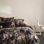 Cyria Midnight Garden Floral Egyptian Cotton Bedding Set
