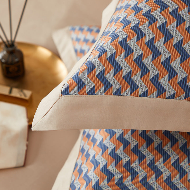 Marcella Chevron Printed Luxury Egyptian Cotton Bedding Set
