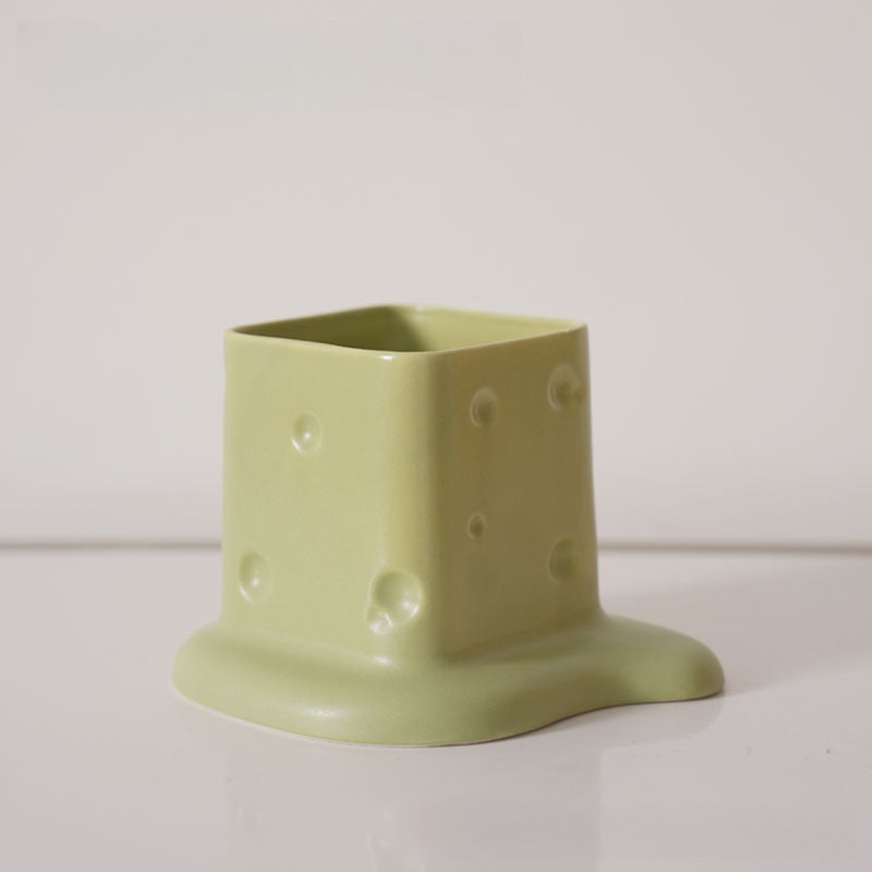 Swiss Cheese Brush Holder