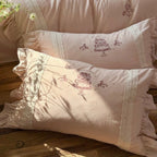 Romantic Heart Cotton Linen Bedding Set