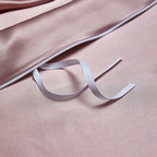 Solenne Magnolia Pink Openwork Trim Luxury Pure Mulberry Silk Bedding Set