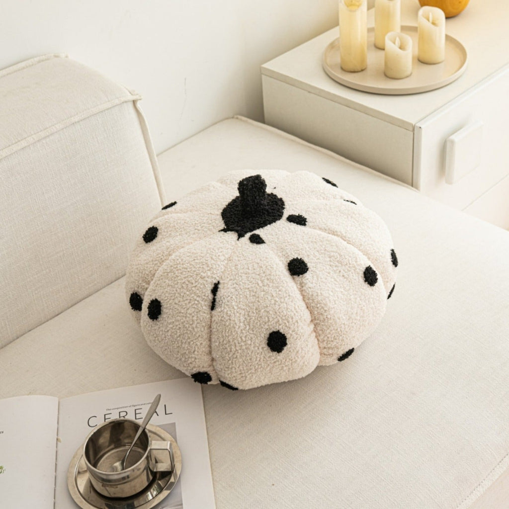 Cottage Pumpkin Dot Pillow