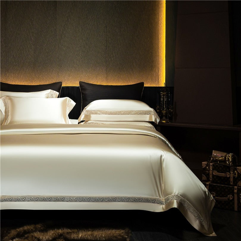 Willa Gold Modern Egyptian Cotton Satin Bedding Set