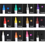 12 Color Waterproof Tire Paint Pen (12PCS)