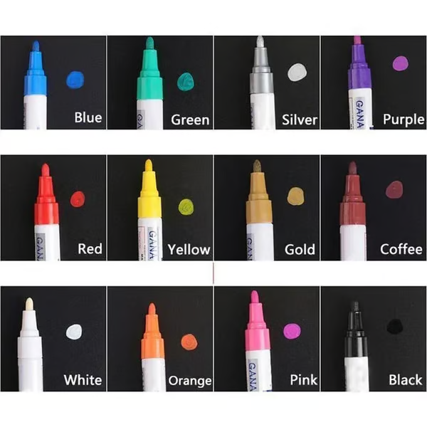12 Color Waterproof Tire Paint Pen (12PCS)