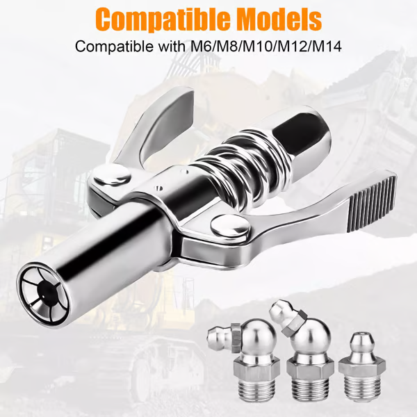Double Handle High Pressure Quick Release Grease Coupler