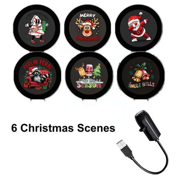🔥Plug-&-Play HD Christmas Projector – 6 or 10 Festive Scenes
