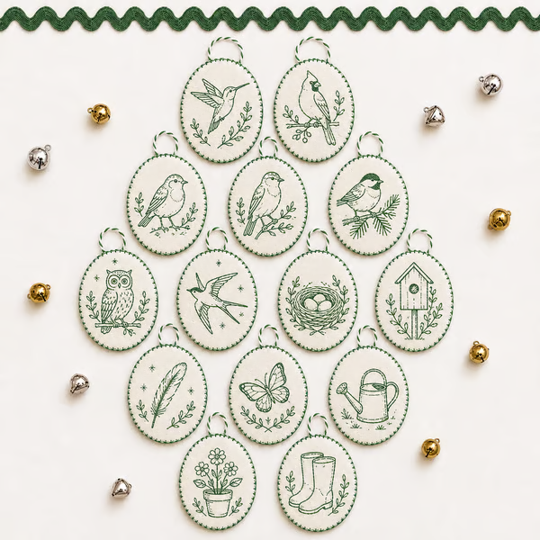 🧵Beginner-Friendly DIY Heirloom Oval Embroidery Ornament Kit Collection | Complete Kit with All Tools & Step-by-Step Guide Included 💕