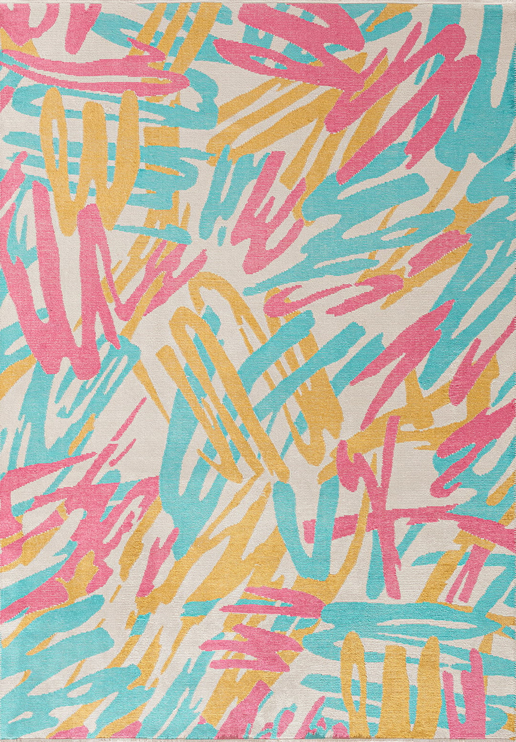 Carnival Pink - Ecru Rug