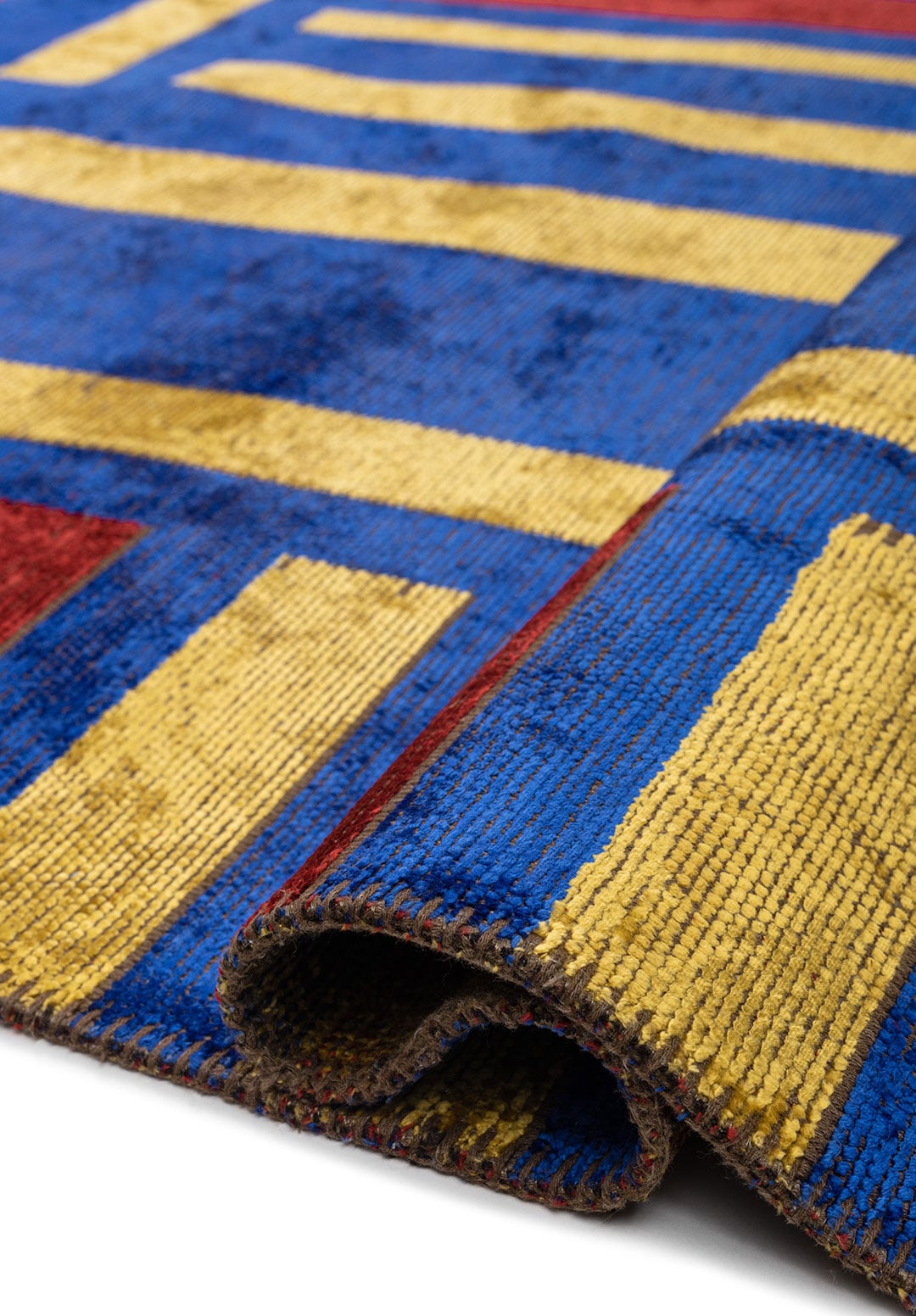 Parcel Red - Sax Blue Rug
