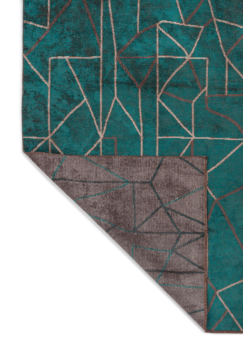Delta Grey - Dark Turquoise Rug