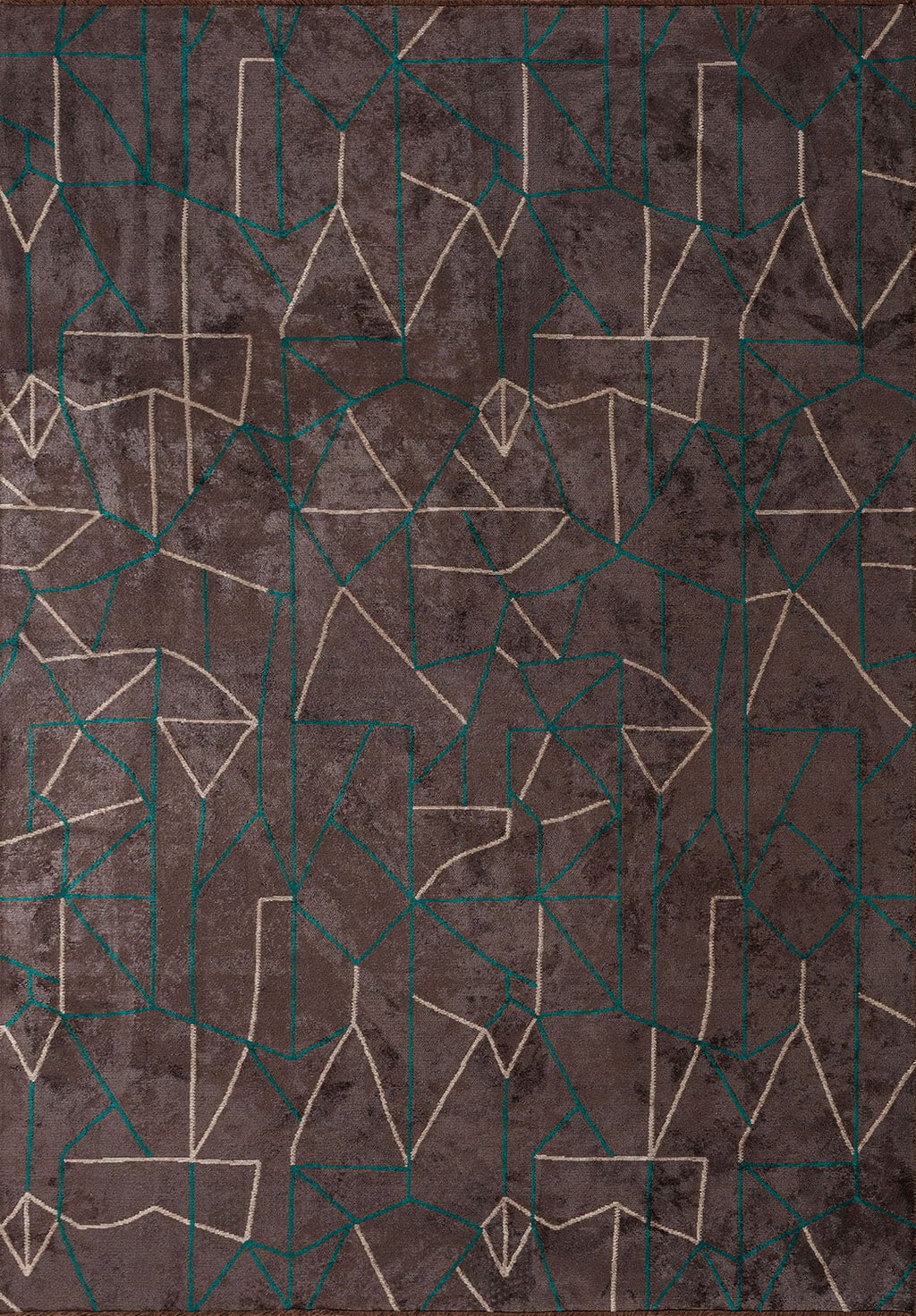 Delta Dark Turquoise - Charcoal Rug