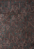 Delta Dark Turquoise - Charcoal Rug