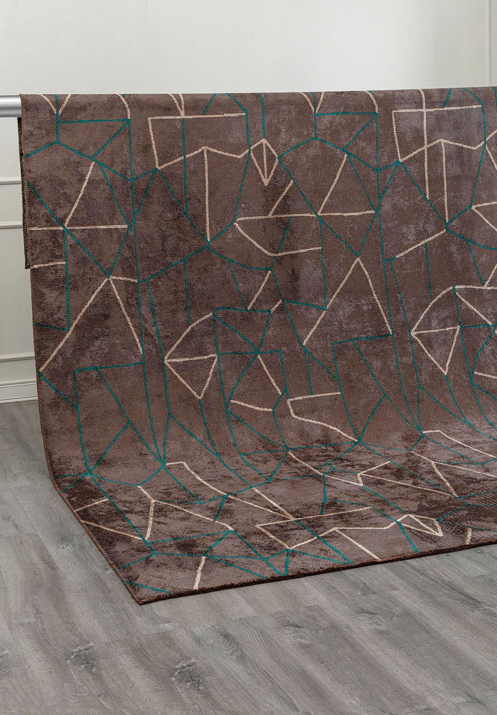 Delta Dark Turquoise - Charcoal Rug