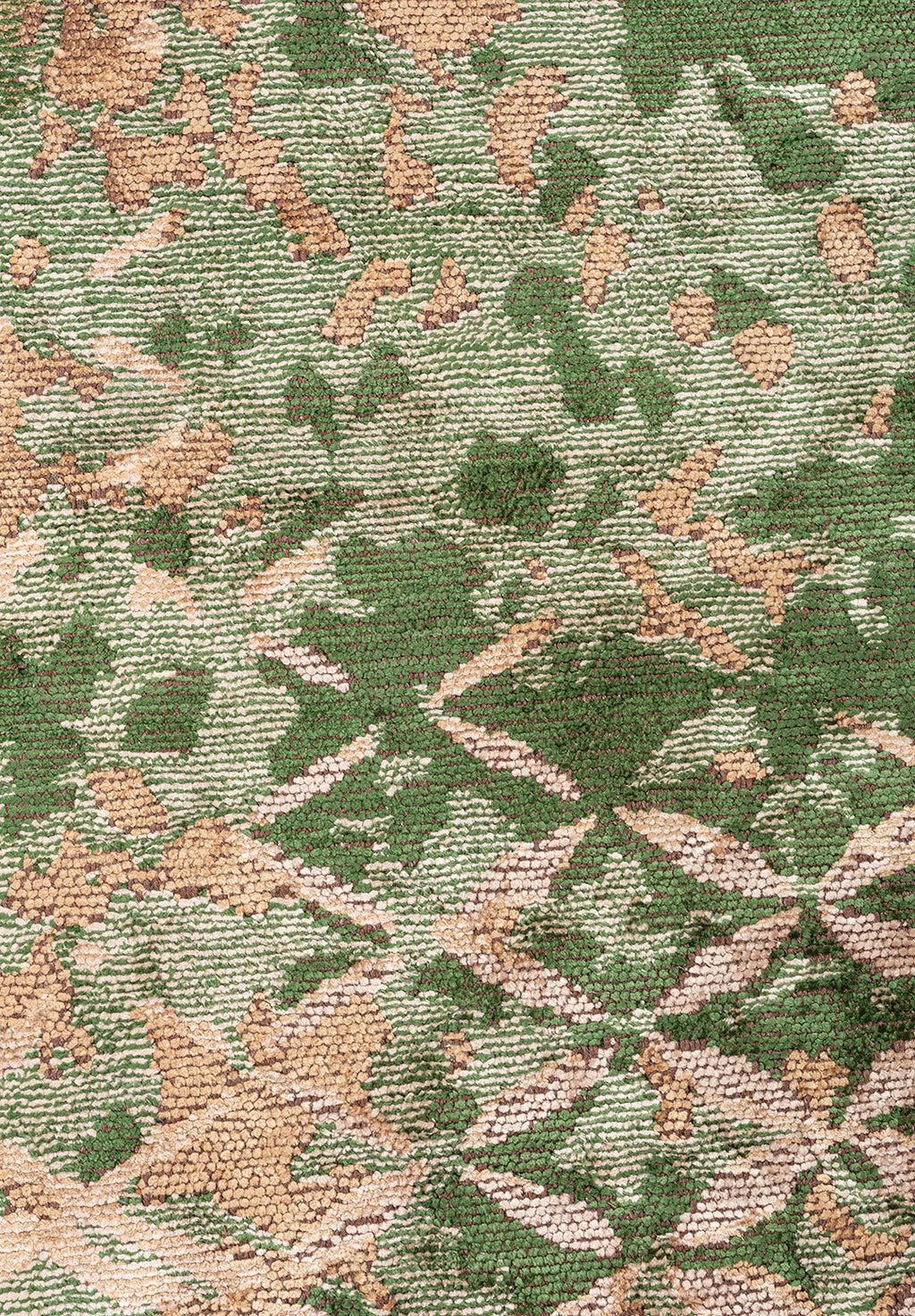 Bloom Forest Green - Dark Beige Rug