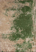 Bloom Forest Green - Dark Beige Rug
