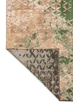 Bloom Forest Green - Dark Beige Rug