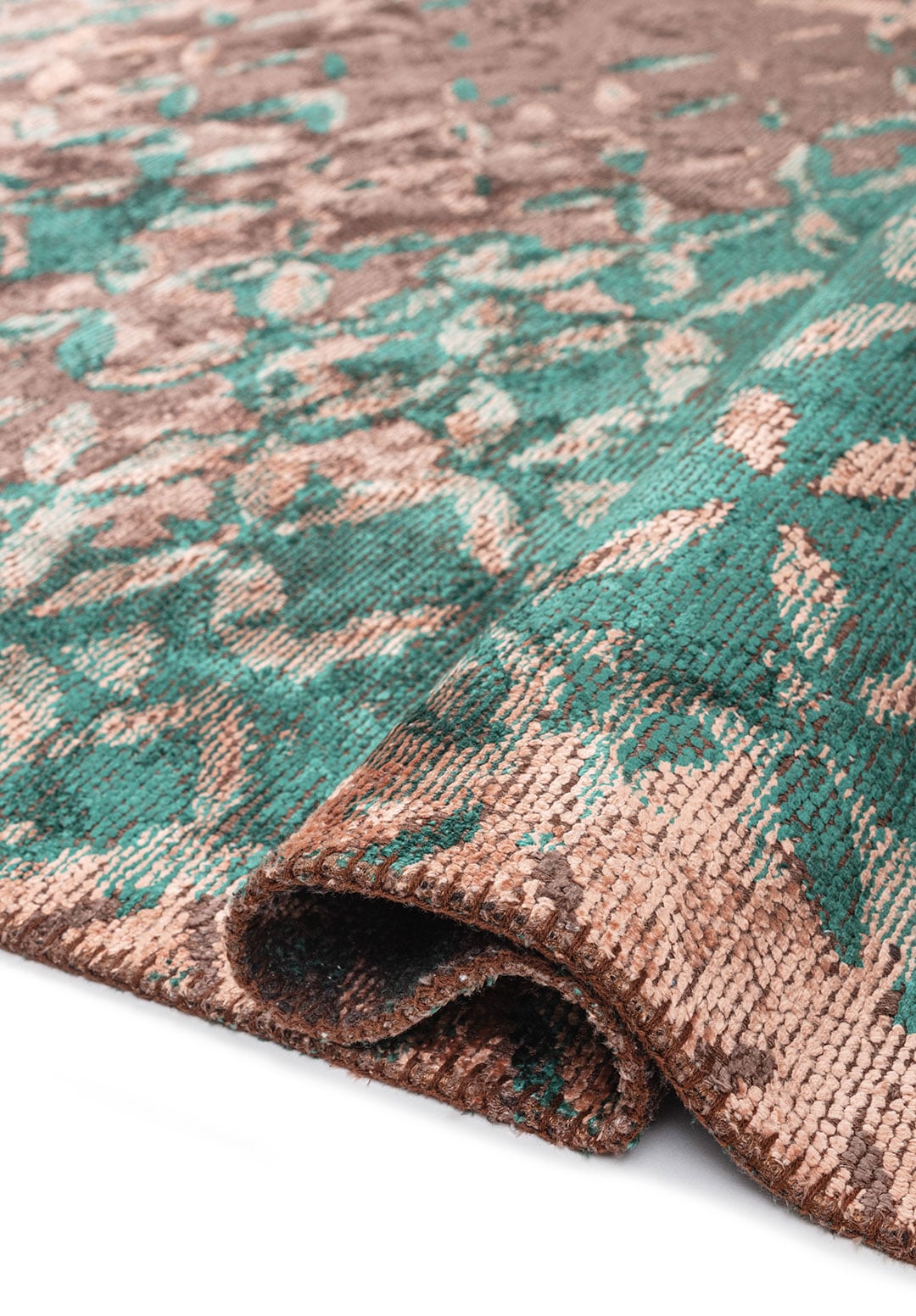 Bloom Dark Mink - Dark Green Rug