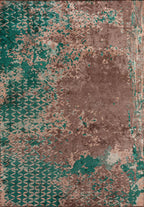 Bloom Dark Mink - Dark Green Rug