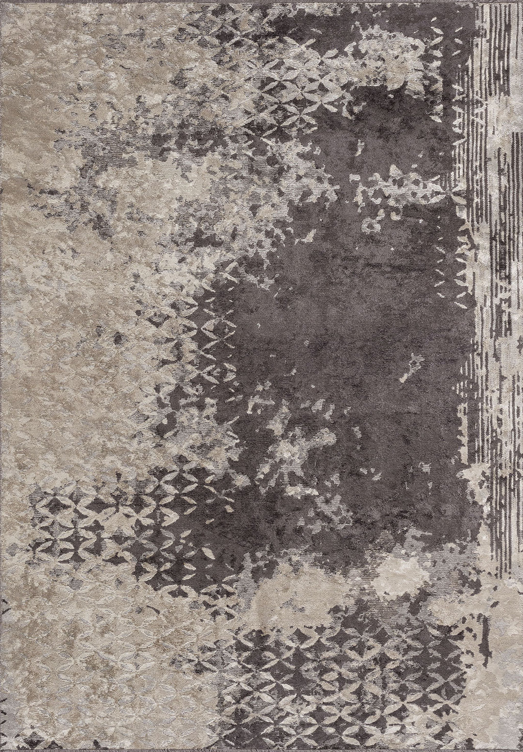 Bloom Charcoal - Cream Rug
