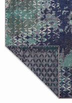 Bloom Dark Navy - Dark Green Rug
