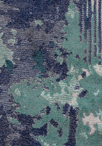 Bloom Dark Navy - Dark Green Rug