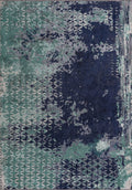 Bloom Dark Navy - Dark Green Rug