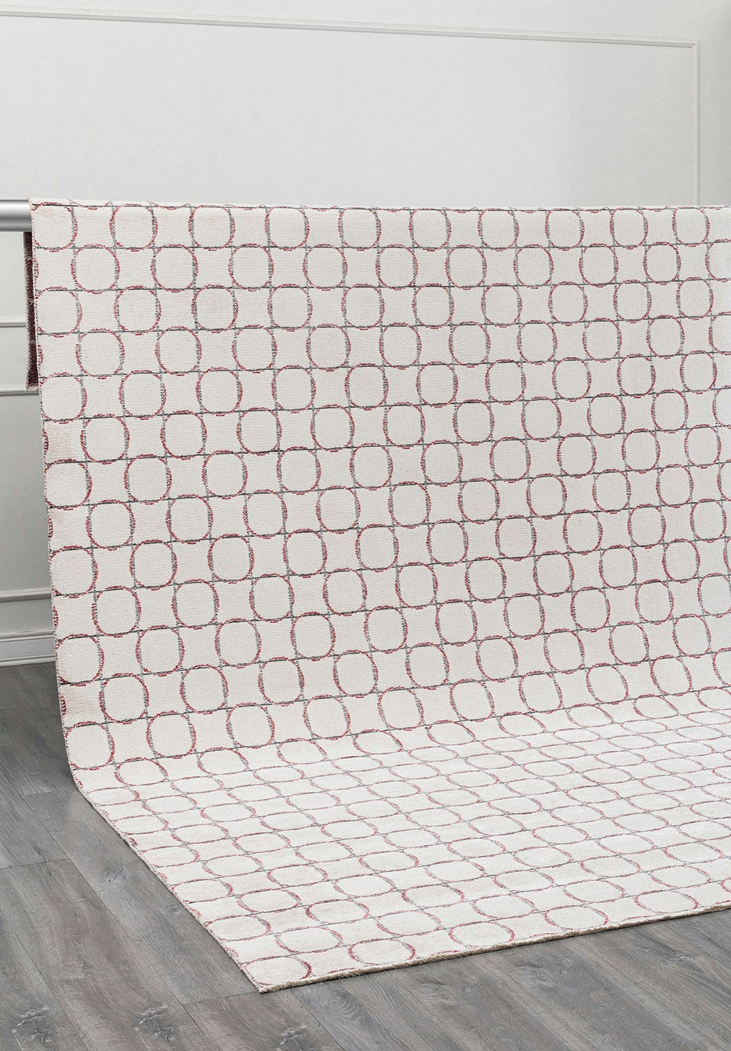 Equinox Charcoal - Red Rug