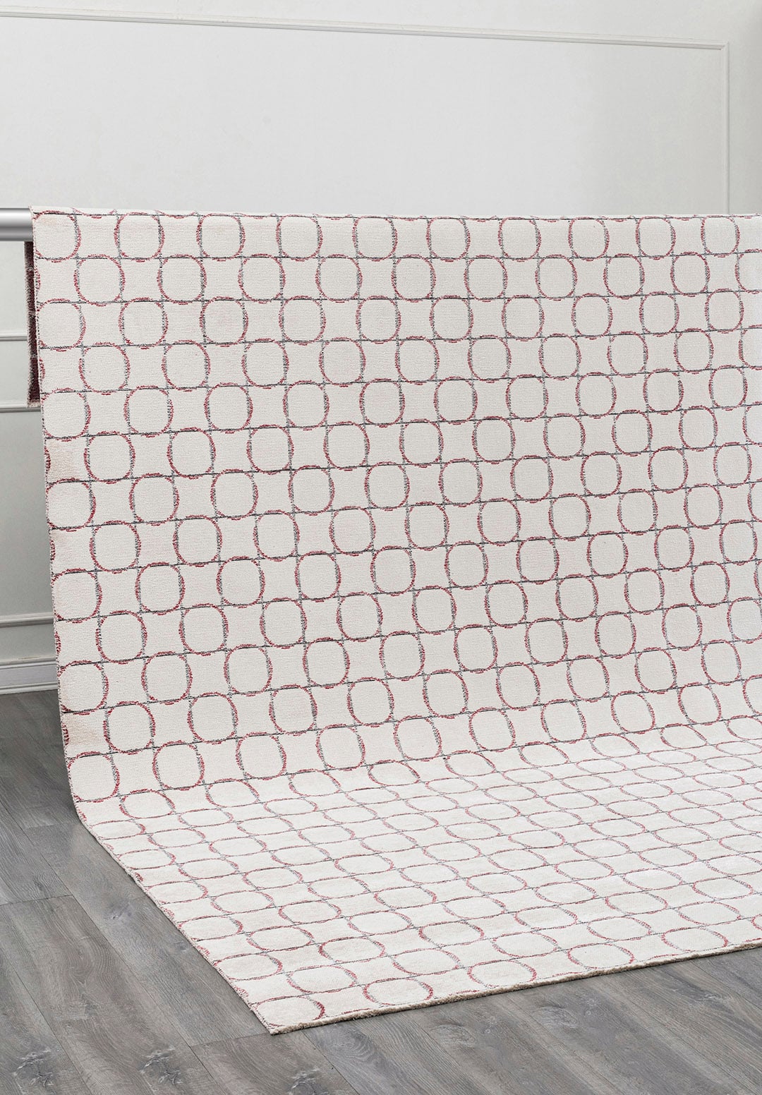 Equinox Charcoal - Red Rug