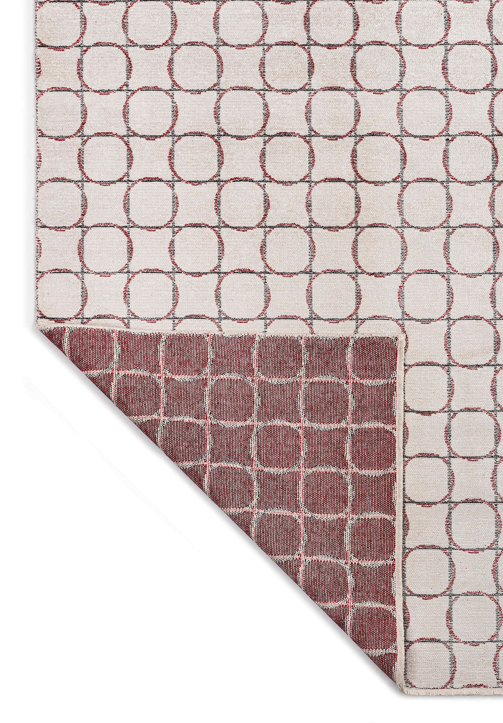 Equinox Charcoal - Red Rug