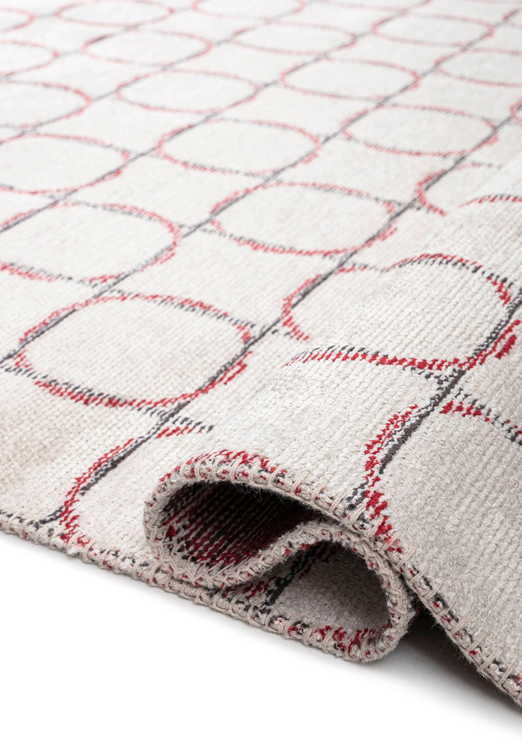Equinox Charcoal - Red Rug