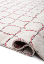 Equinox Charcoal - Red Rug