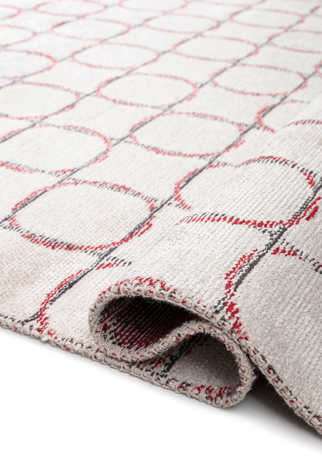 Equinox Charcoal - Red Rug