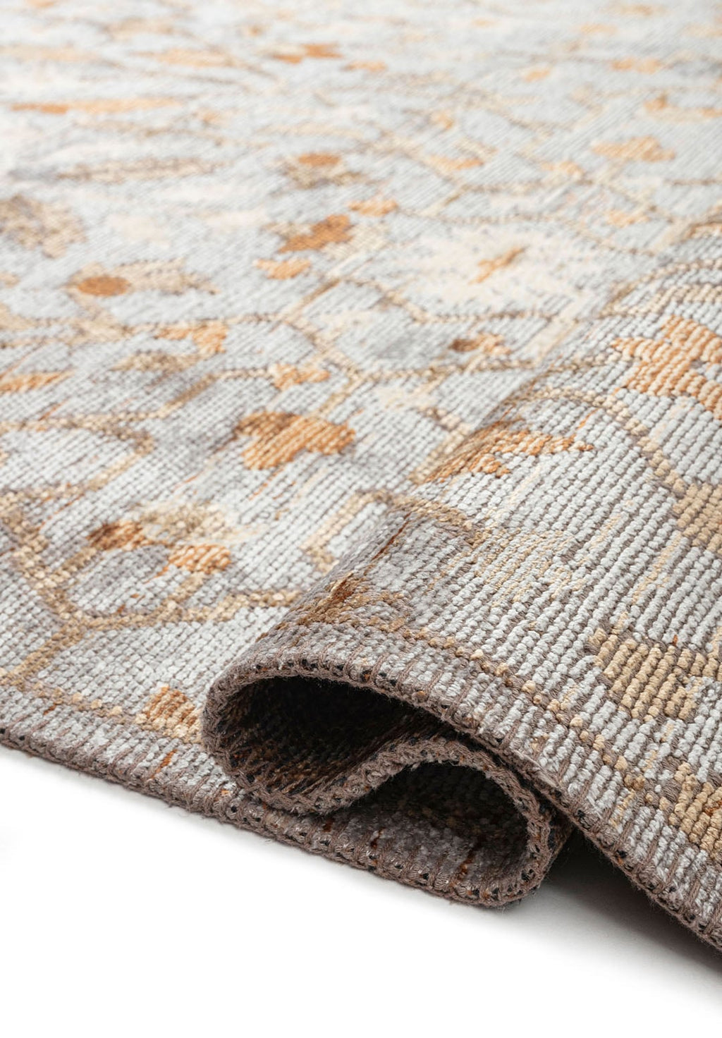 Fleur Dark Beige - Light Grey Rug