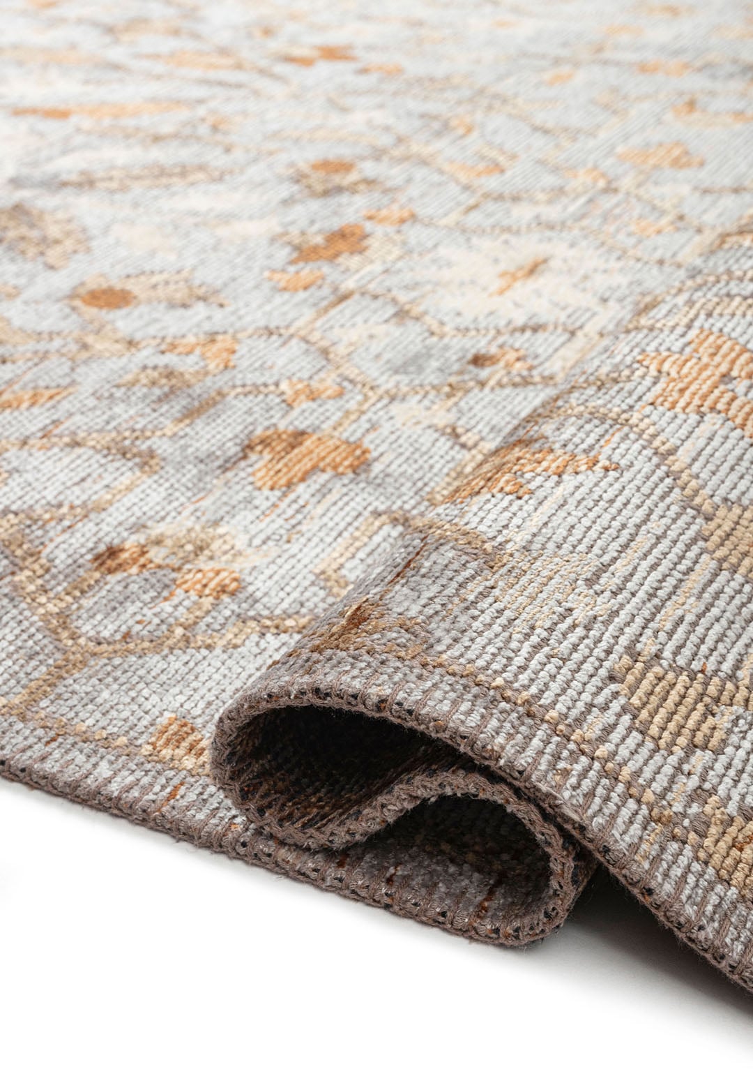 Fleur Dark Beige - Light Grey Rug