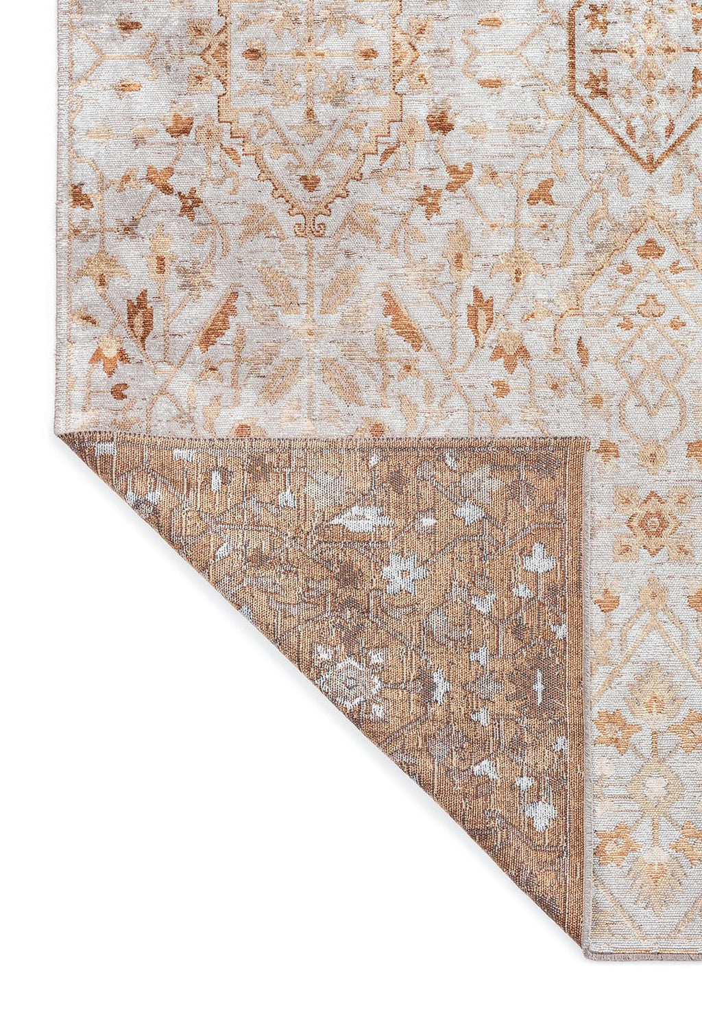 Fleur Dark Beige - Light Grey Rug