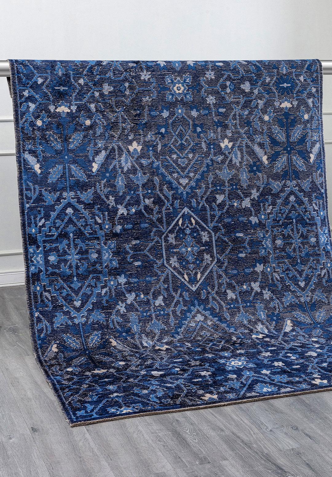 Fleur Stone - Navy Blue Rug