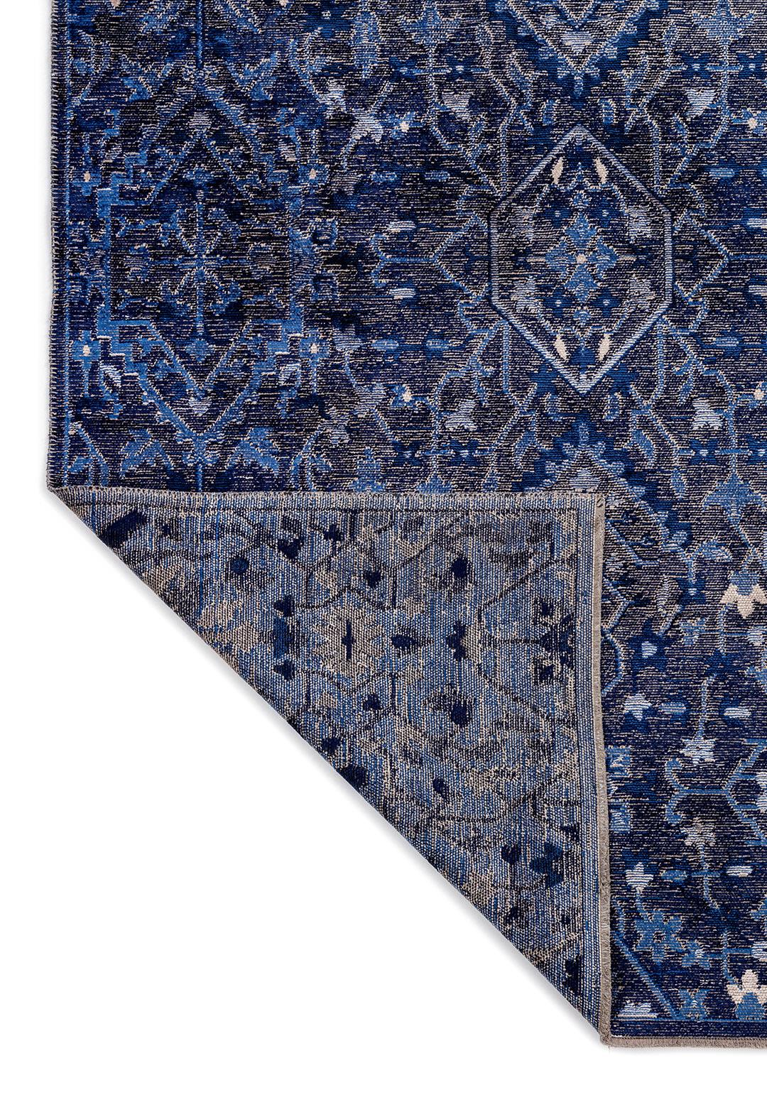 Fleur Stone - Navy Blue Rug